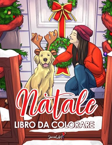 Natale: Un libro da colorare per adulti con bellissime e rilassanti immagini di affascinanti scene invernali: Babbi Natale, renne, decorazioni, regali e molto altro ancora!