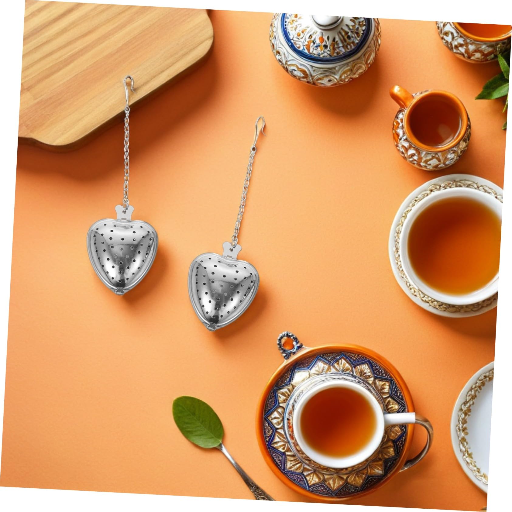 ABOOFAN 40 Stck. Edelstahl -Teefilter Mesh-Teesieb Tee -Infuser Tee ball feinmaschiges Sieb feines Rostfreier Stahl Silber