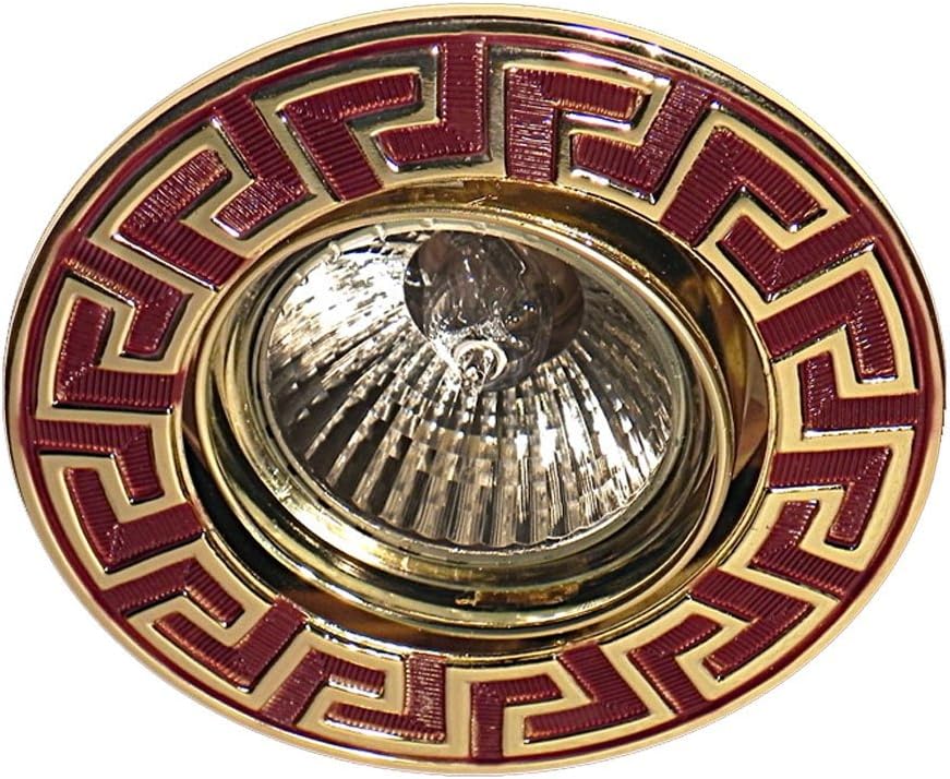 gumarcris 2570 Co Recessed Spot Light Metal with Chrome Base and Relieve Granate/Oro