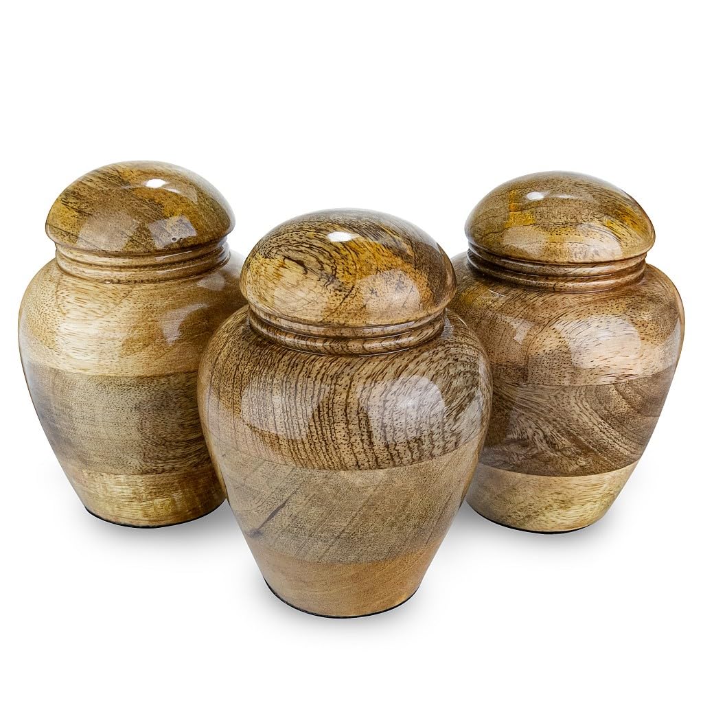 Andenken-Urnen-Set, einzigartige Andenken-Urnen, Andenken-Urnen-Sets, Andenken-Urnen, Holz-Andenken-Urnen für menschliche Asche, Andenken für einen verlorenen geliebten Menschen (Set mit 3 Andenken)