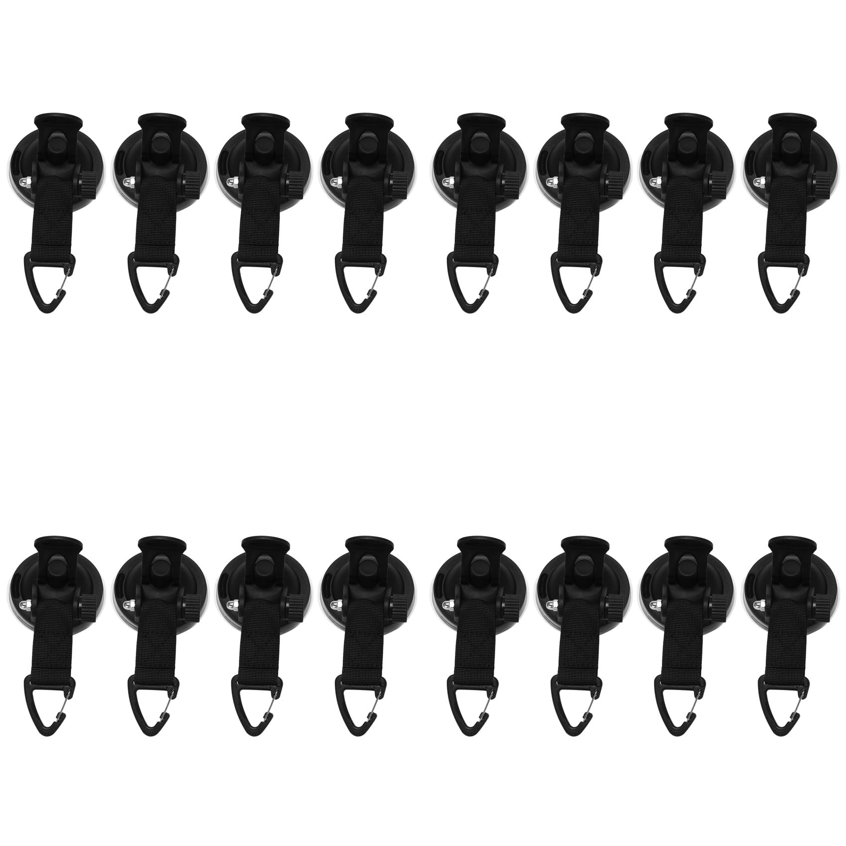 Jnchdghwa Black 16Pc Suction Cup Anchor Securing Hook Tie Down,Camping Tarp As Car Side Awning, Pool Tarps Tents Securing Hook Universal