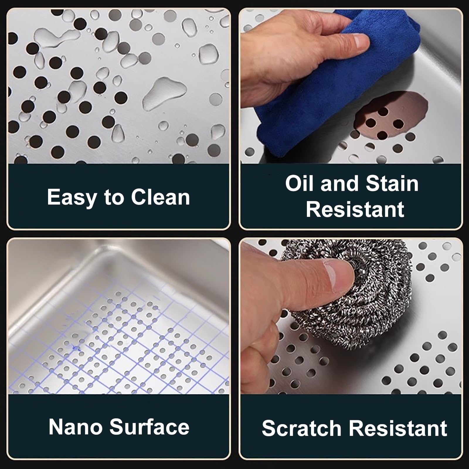 Scolapiatti e scolapiatti in acciaio inox per lavello da cucina, perfetto per piatti, ciotole, frutta e verdura, design salvaspazio durevole, facile drenaggio