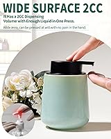 Vista 2 de BosilunLife Hand Soap Dispenser - Ceramic Dish Soap Dispenser for Bathroom 12ounce Refillable Liquid Hand Wash Dispenser for Essential Oil, Lotion