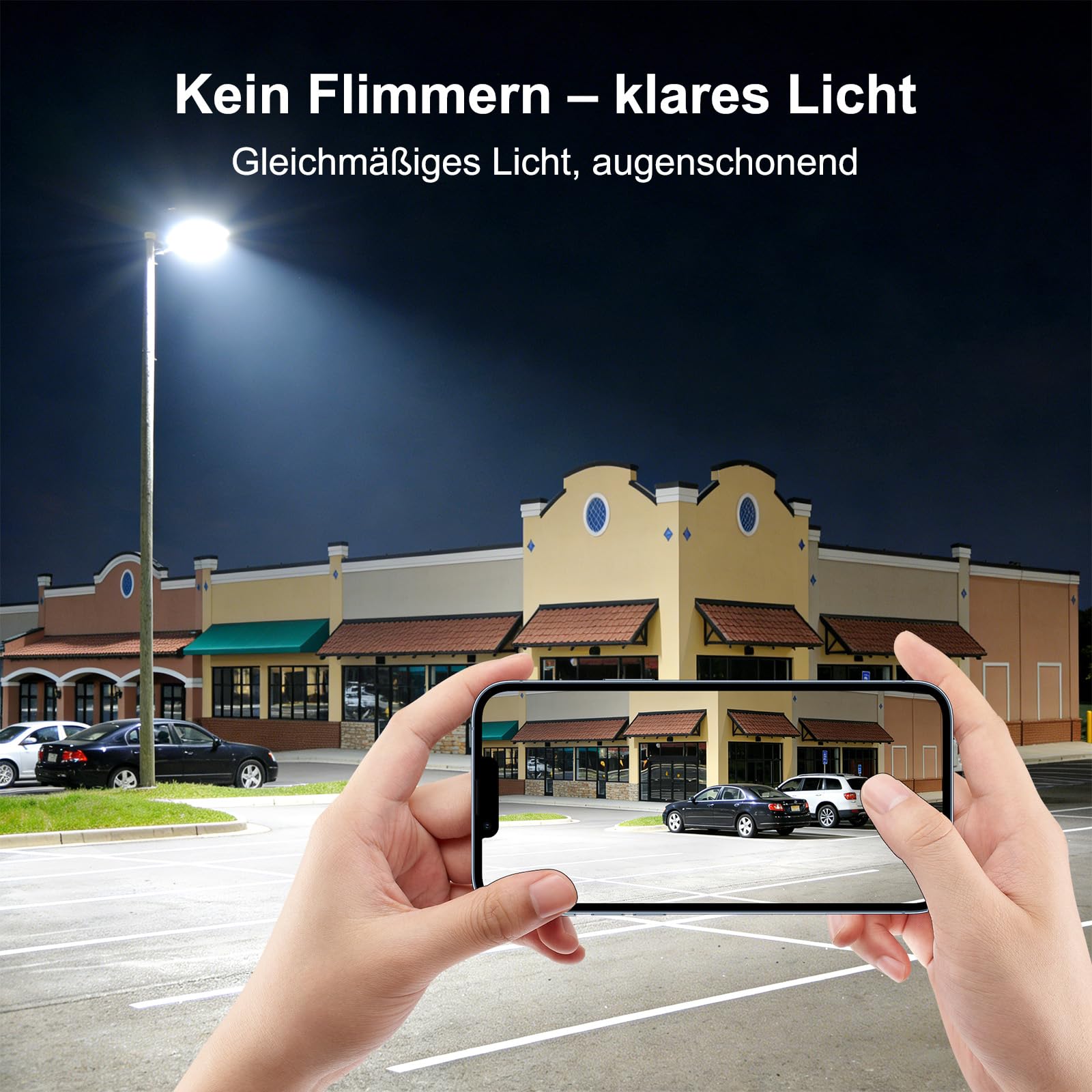 100W Dämmerung bis Morgengrauen LED Strahler Außen 2 Stück, 28000LM Flutlicht mit Fernbedienung & Dämmerungssensoren, 6500K Kaltweiß Straßenlaterne, IP67 Wasserdicht LED Fluter für Garten, Hof