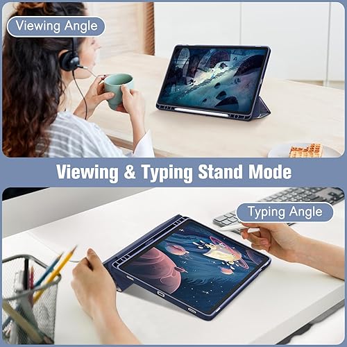 Miniatura 12 de Fintie Funda híbrida delgada para Samsung Galaxy Tab S10 Lite, S10 Fe, S9 FE de 10.9 pulgadas, Tab S9 de 11 pulgadas con soporte para S Pen, a Verde