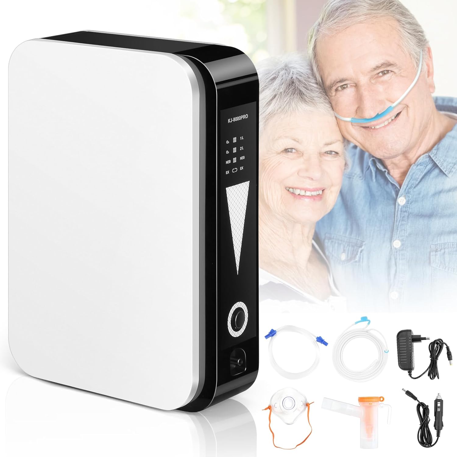 Portable Oxygen Generator for Home/Trave,Adjustable 1-2 Liter Oxygen Concentrator Machine