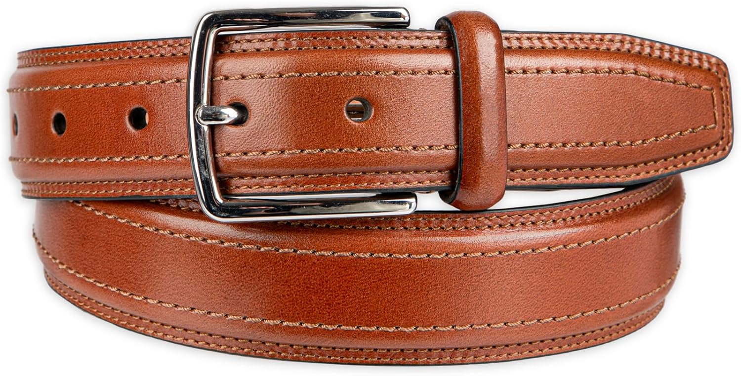 Cole Haan Men’s Leather Dress Belt – Polished Brown, Tan, or Cognac for Work or Formal Wear - Image 2