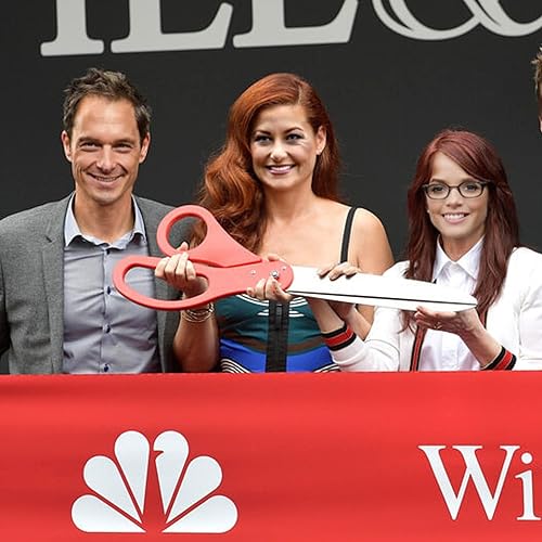 Miniatura 9 de Kit de ceremonia de corte de cinta roja, tijeras gigantes de 25 pulgadas para eventos especiales, tijeras grandes ceremoniales con cinta roja,