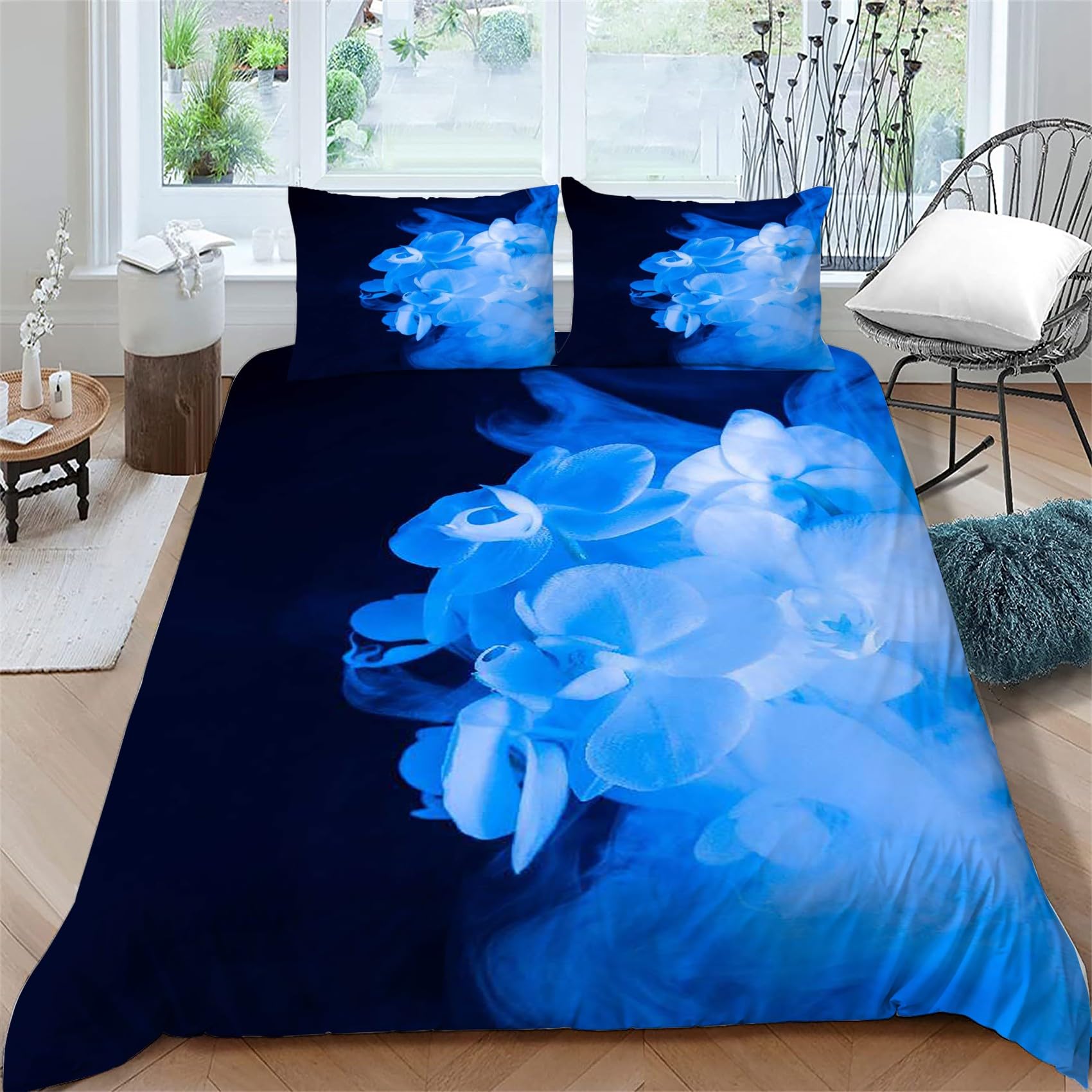 Housse de couette feuilles 220x240 avec 2 taies d'oreiller 65x65 cm pour renouveler votre chambre