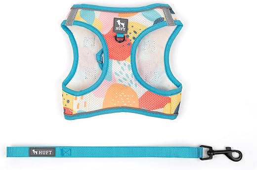 HUFT Easy Breezy Step-in Cat Harness – Abstract Print, Size M | Comfortable & Lightweight Adjustable Harness for Cats | Se...