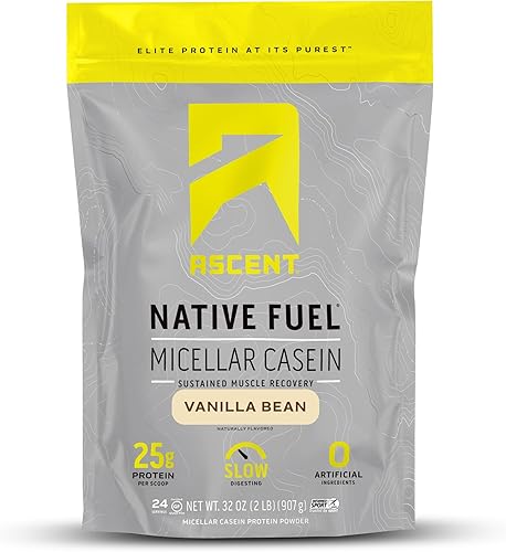 Ascent Native Fuel Polvo de proteína de caseína micelar, 1