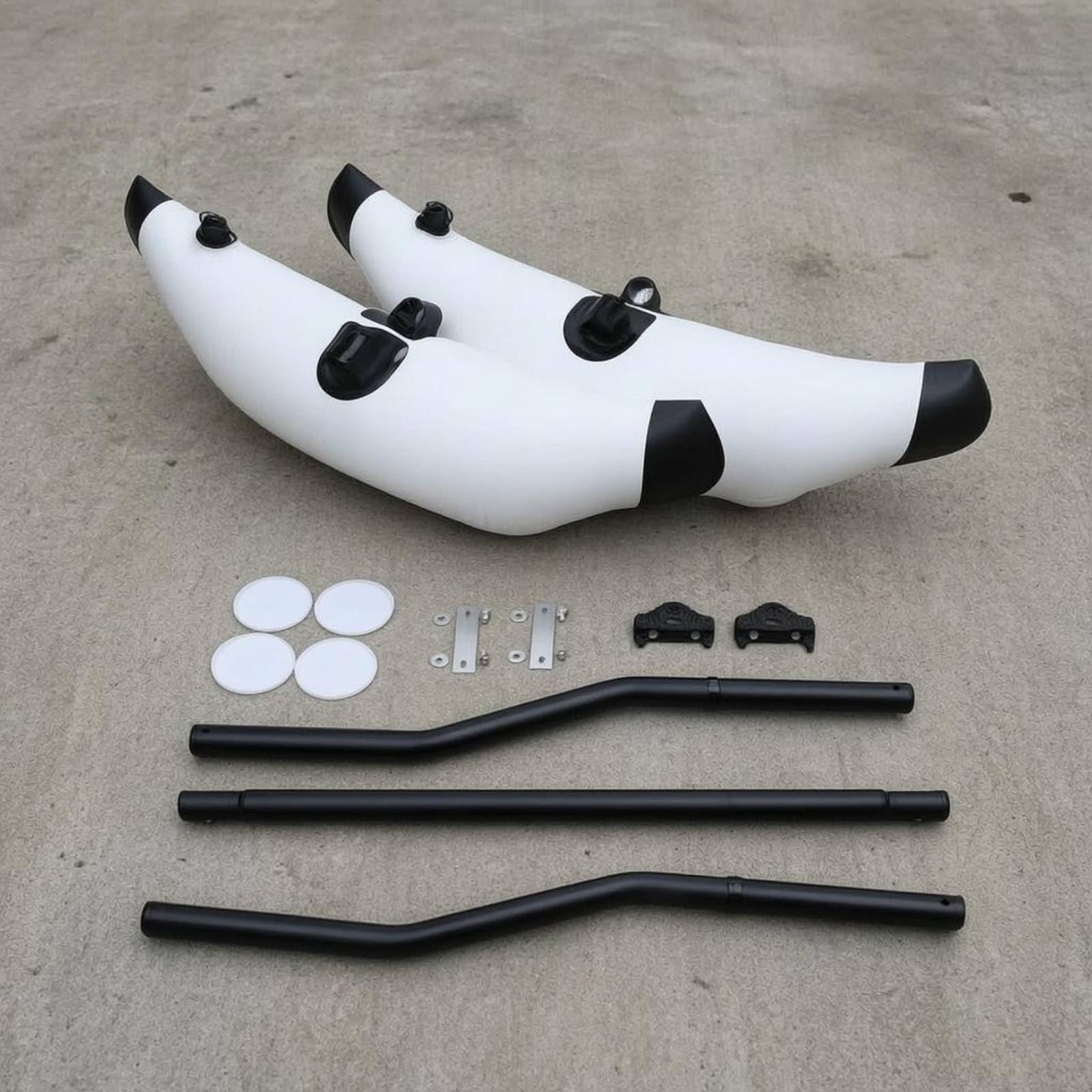 Amagogo Kayak Estabilizador Flotador Kit de Flotadores Inflables con Accesorios de Montaje y Parches de Reparación PVC de Malla para Reducir el Balanceo y