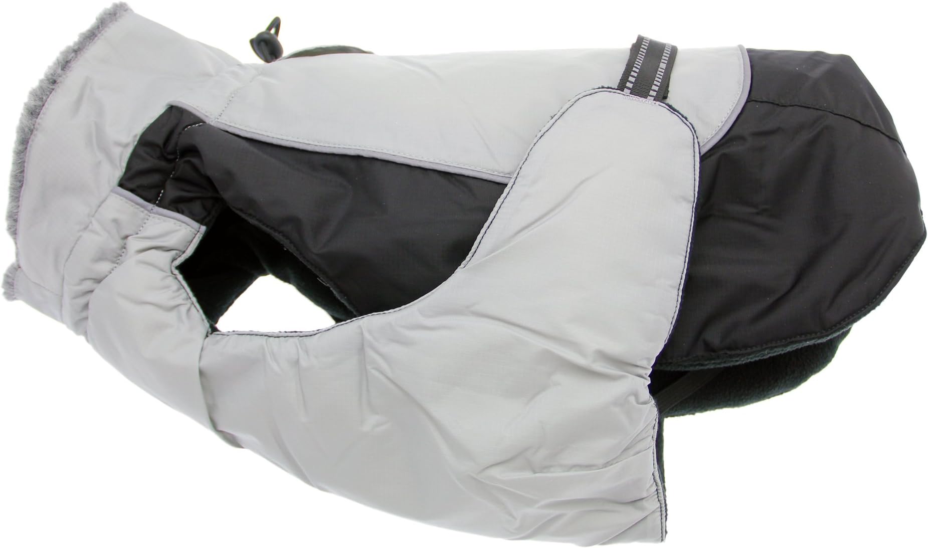 Doggie Design Alpine All Weather Dog Sport Parka Coat - Black and Gray Size XS