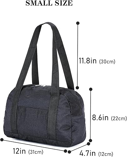 Miniatura 5 de Mini bolsa de gimnasio para mujeres y niñas, bolsa de gimnasio pequeña de 12 pulgadas, bolsa de lona ligera para viajes y deportes