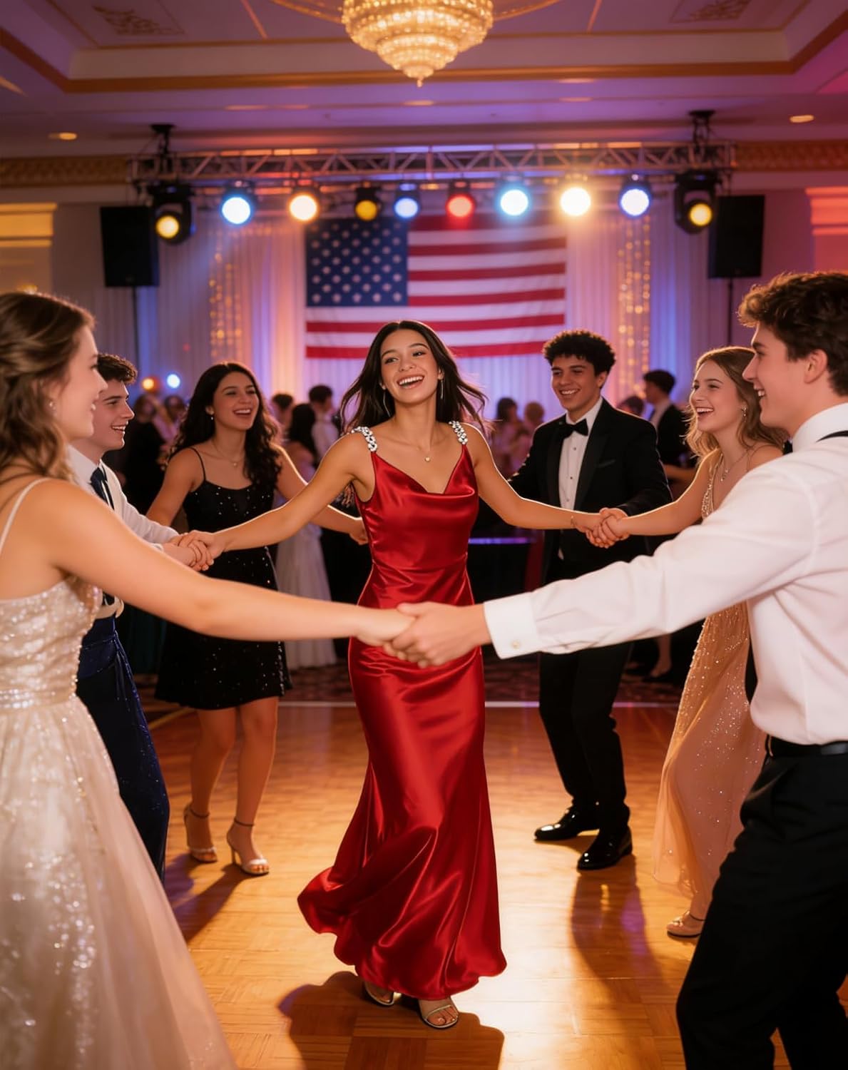 Wchecalino Pearl Spaghetti Straps Satin Prom Dresses Long 2026 Cowl Neck Mermaid Formal Evening Party Gown