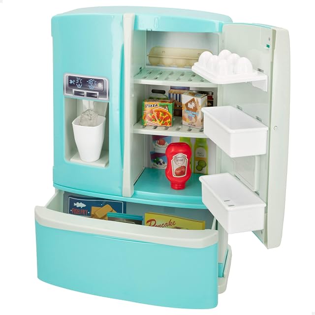 COLORBABY Play - Frigorífico de Juguete con Sonido, Nevera de Juguetes, Utensilios de Cocina, Accesorios…