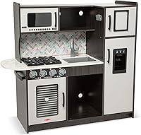 Melissa & Doug Wooden Chef's Kitchen Playset with Ice Cube Dispenser - Pretend Play Kitchen for Kids 3+ FSC Certified