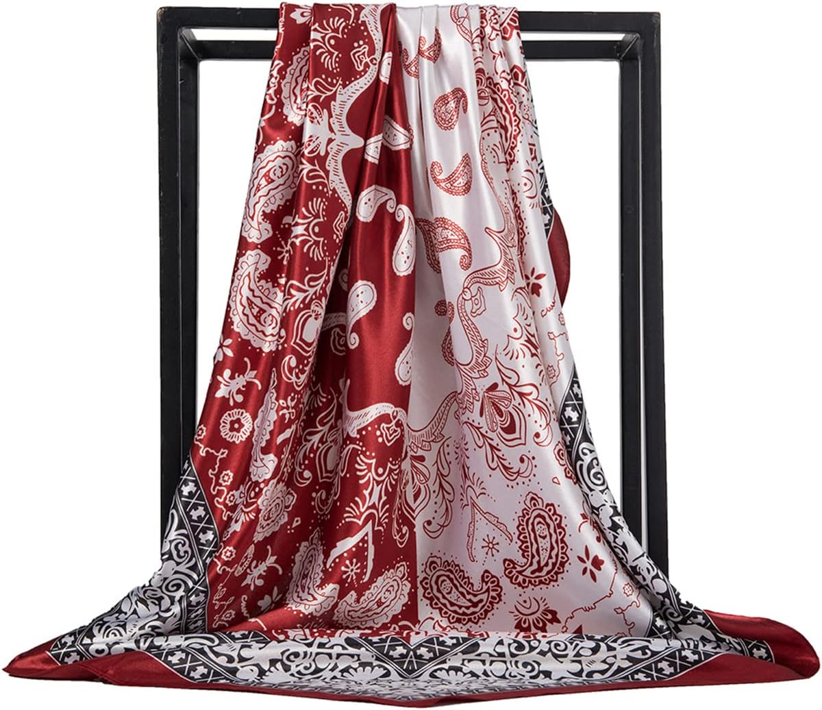 Women's Satin Scarves Silky Like Bandanas Hair Neck Scarf Sleeping Wraps