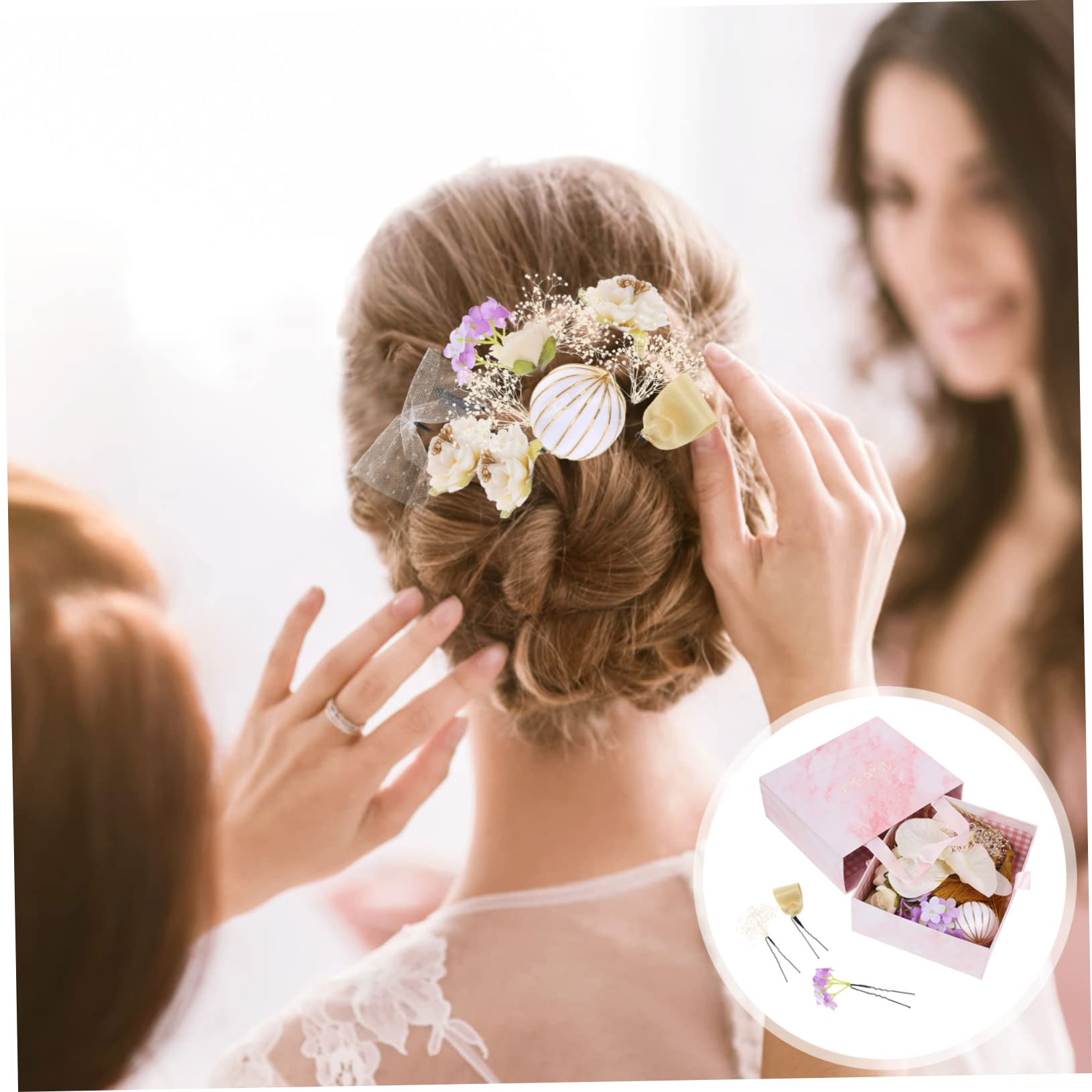 Didiseaon 54 Pièces accessoires de cheveux Coiffe de perles casque floral pinces à cheveux barrettes à cheveux accessoire de cheveux de style coiffe kimono peignoir de bain