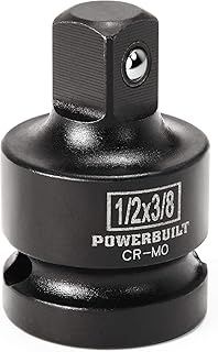 Powerbuilt 1/2-Inch Drive (F) x 3/8-Inch Drive (M) Impact Socket Adapter, Detent Ball, Chrome-Moly made - 647097