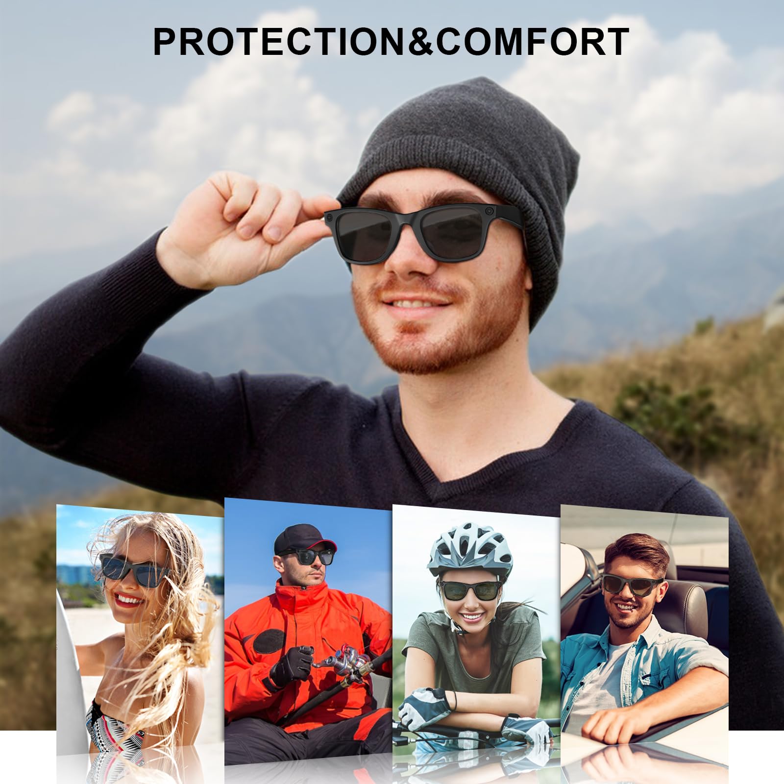 Lentes de repuesto compatibles con gafas inteligentes Ray-Ban Meta Wayfarer RW4008 (53 mm)