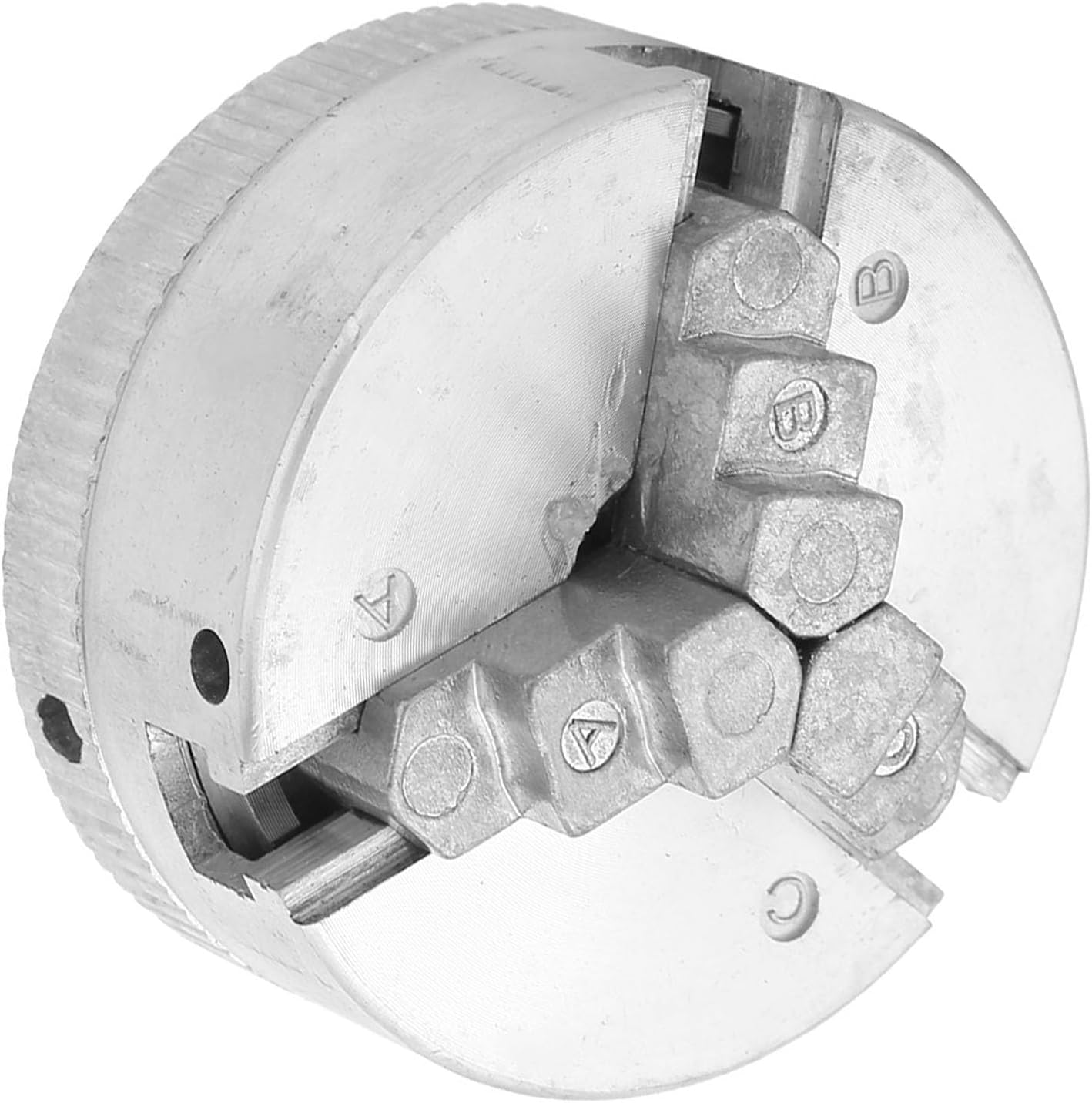 Z011 Micro Lathe Chuck, Zinc Alloy 3-Jaw Chuck Clamp Accessory with Two Locking Rods for Mini Metal Lathe