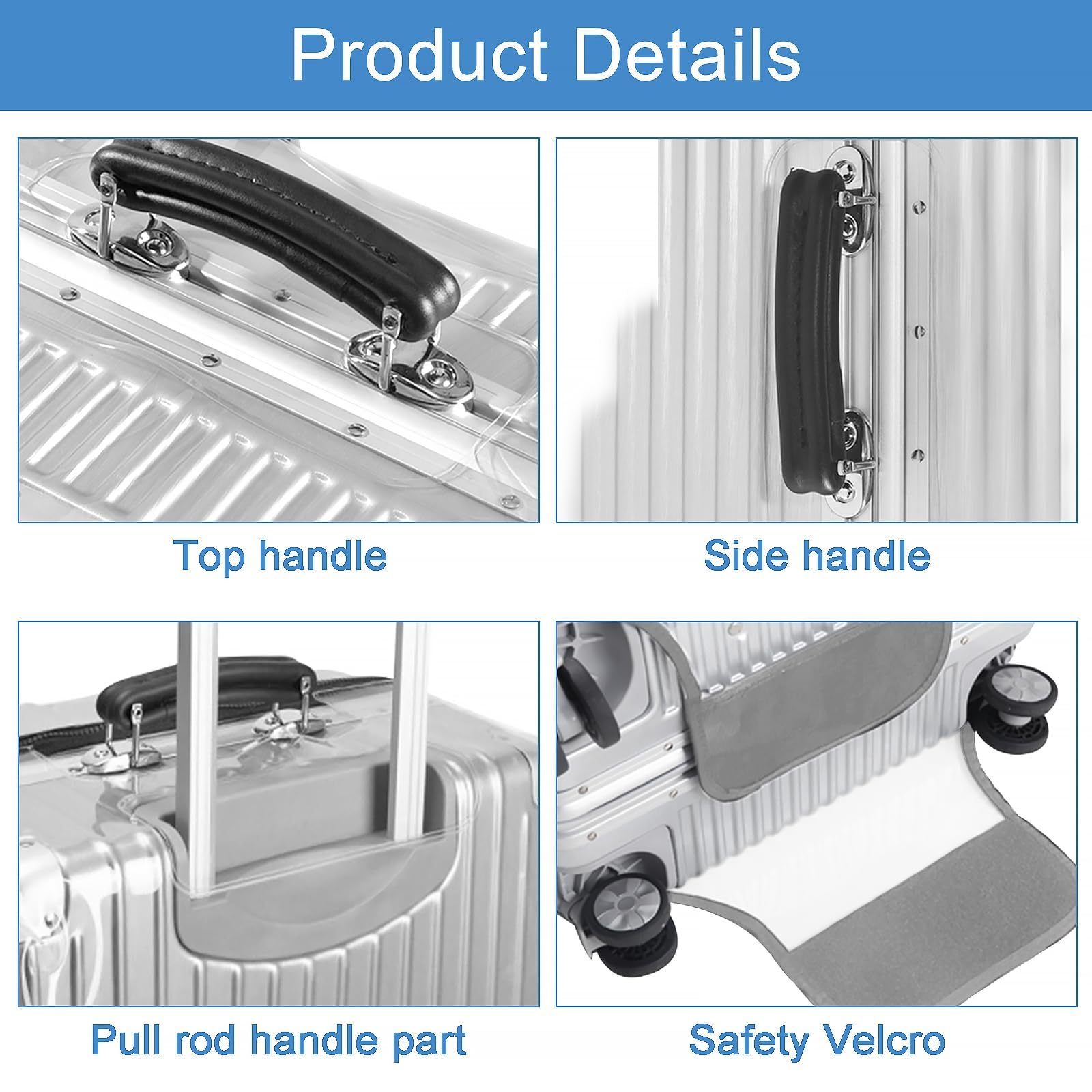 JZRSuitcase Maletas Ligeras de policarbonato + ABS, rígidas, con Ruedas