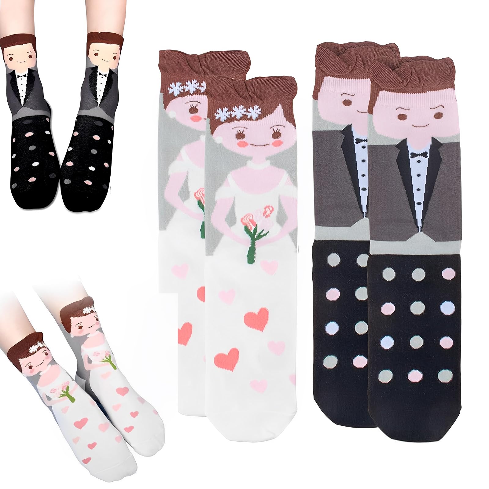 2 Pares de Medias de Boda Obsequio para Pareja de Novios Poco Serio Obsequio de Boda Ideas Originales Regalo de Boda Medias para Boda Novia y Novio