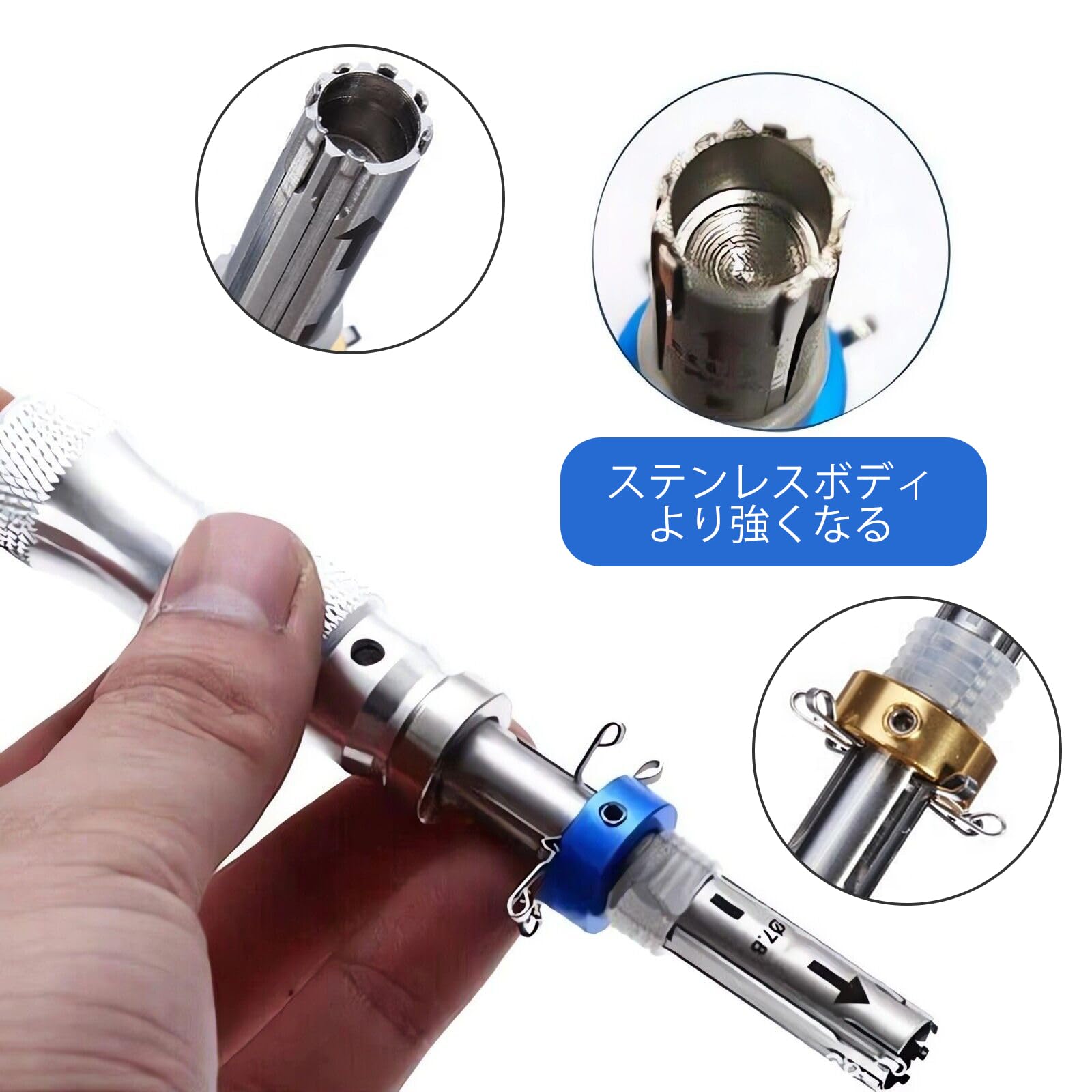 Amazon | 3ピースチューブラーキットロックスミスツール7ピン