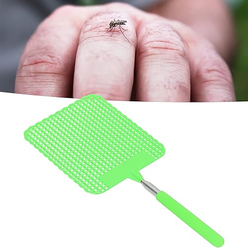 Miniatura 2 de Matamoscas telescópico, retráctil extensible de plástico ligero con varilla de acero inoxidable para el hogar para la oficina para acampar para