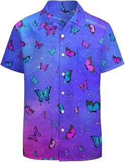 Men's Hawaiian Shirt Button Down Beach Shirts Tropical Holiday Shirts