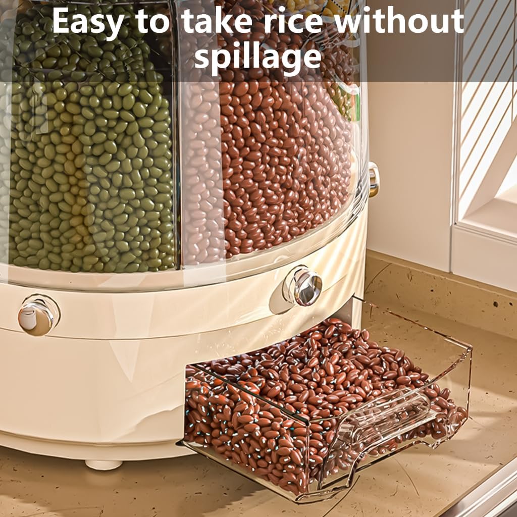 Sturdy Kitchen Grains Storage Solution Large Capacity Rice Dry Food Dispenser