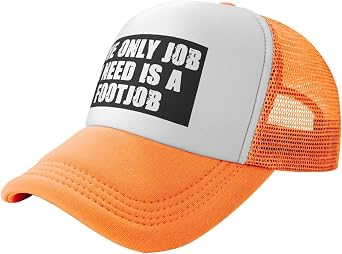 The Only Job I Need is A Footjob Trucker Hat - Snapback Hats,Baseball Cap for Men Women,Adjustable Fit,Black