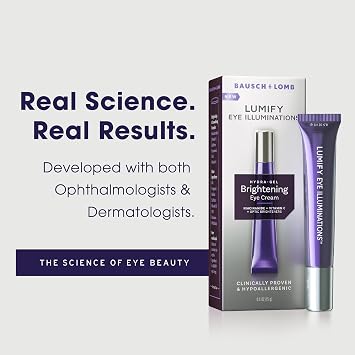 LUMIFY Eye Illuminations Hydra-Gel Brightening Eye Cream, Vitamin C, Caffeine, Niacinamide & Hyaluronic Acid to Brighten, Smooth & Reduce the Look of Fine Lines & Wrinkles, 0.5 Oz (15 g)