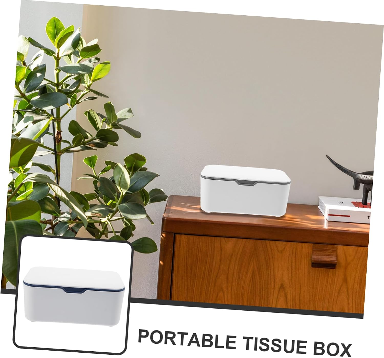 SHOWERORO 2pcs Handheld Tissue Box Travel Tissue Container Box Storage Wipes Dispenser