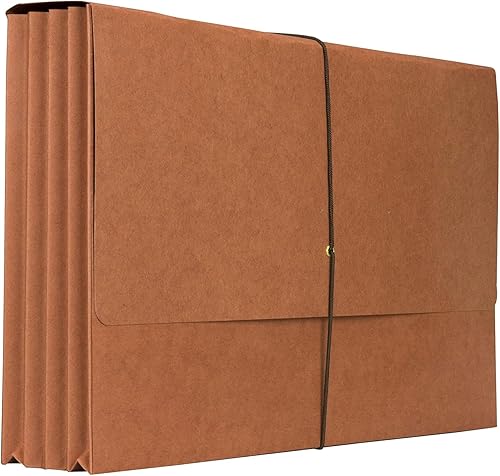 Miniatura 9 de The File King Cartera de archivos expansible, tamaño legal, 10 cuerdas rojas Fabricado en Estados Unidos Carpetas expandibles de 5.25 pulgadas