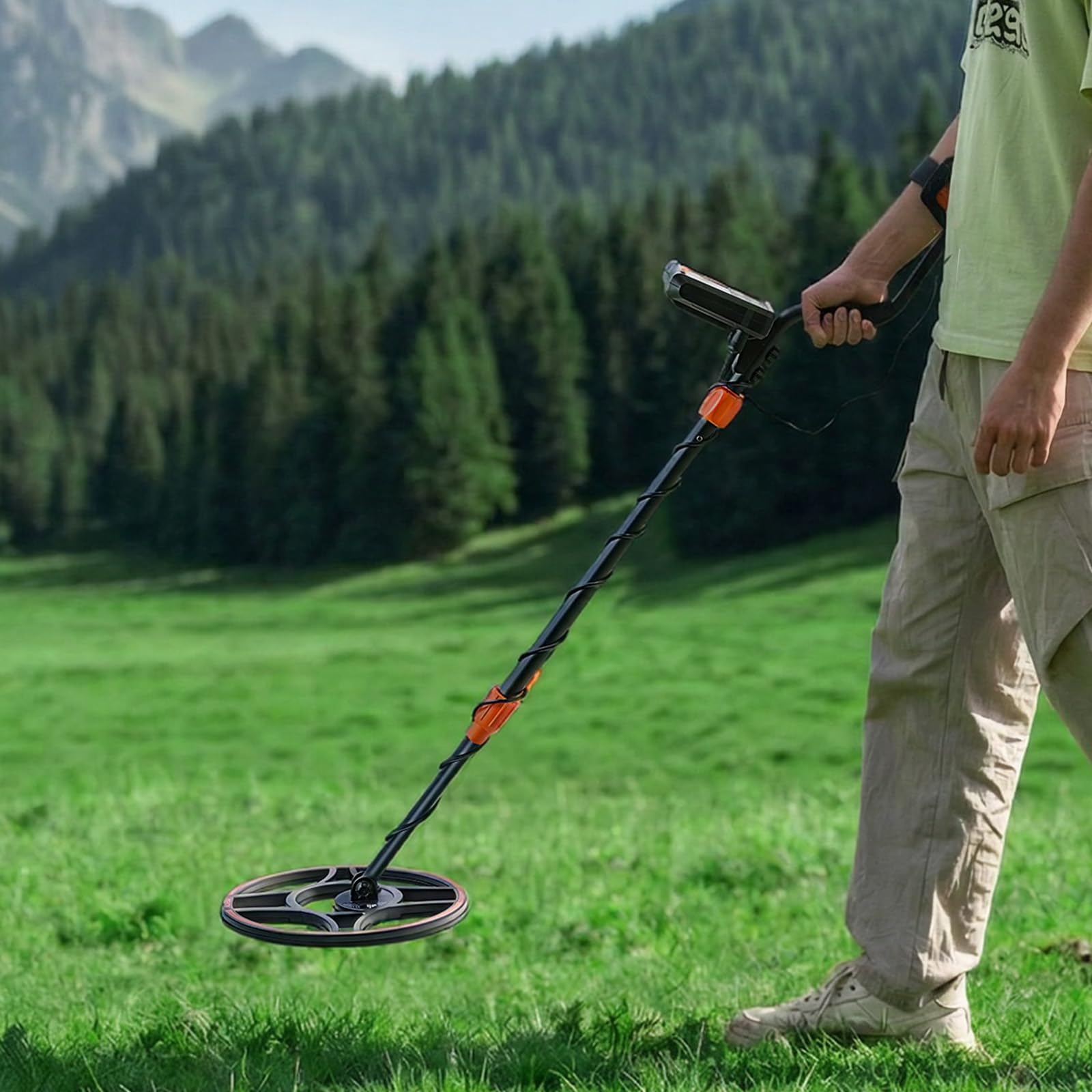 VEVOR Wykrywacz metalu dla dorosłych, 30 cm, profesjonalny wykrywacz złota o wysokiej dokładności, wodoodporna cewka poszukiwawcza IP68 z wyświetlaczem, słuchawki, 6 trybów, regulowana długość, do