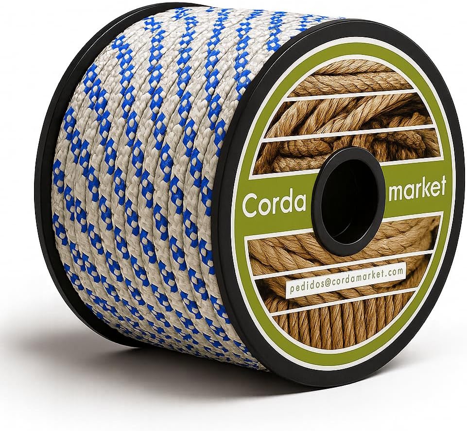 CORDAMARKET Linka 8 mm dla dorosłych, unisex, biała, 50 m
