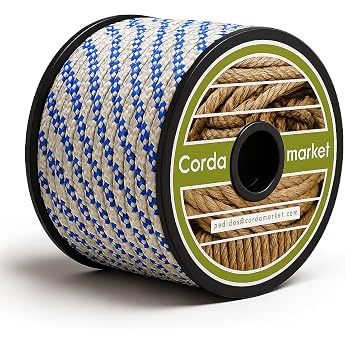 CORDAMARKET 8mm Rope Adult Unisex White 50m