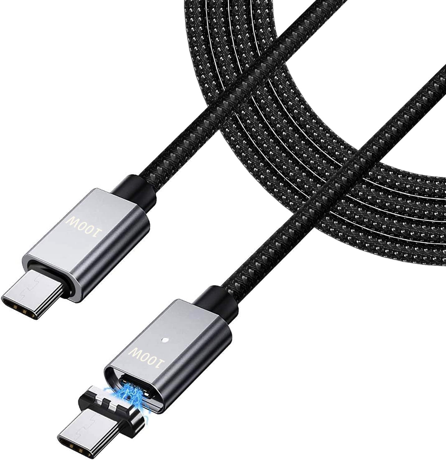 【在庫処分・大量購入】マグネット式 形状記憶 充電ケーブル 100W/USB-C Amazon.co.jp: マグネット 充電ケーブル USB-C TO USB-C ケーブル 2M