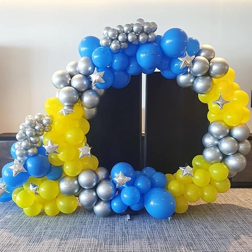 Miniatura 5 de Kit de guirnalda de globos azul real y amarillo, 100 piezas de arco de globos azul real y amarillo con diferentes tamaños de globos de 1812105