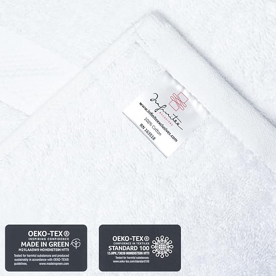 Infinitee Xclusives 100% Cotton Luxury Wash Cloths for Showering - 12 Pack | Washcloths [13x13] - Soft and Absorbent Face Towels for Bathroom Wash Clothes - Gym, Spa & Hotel Use