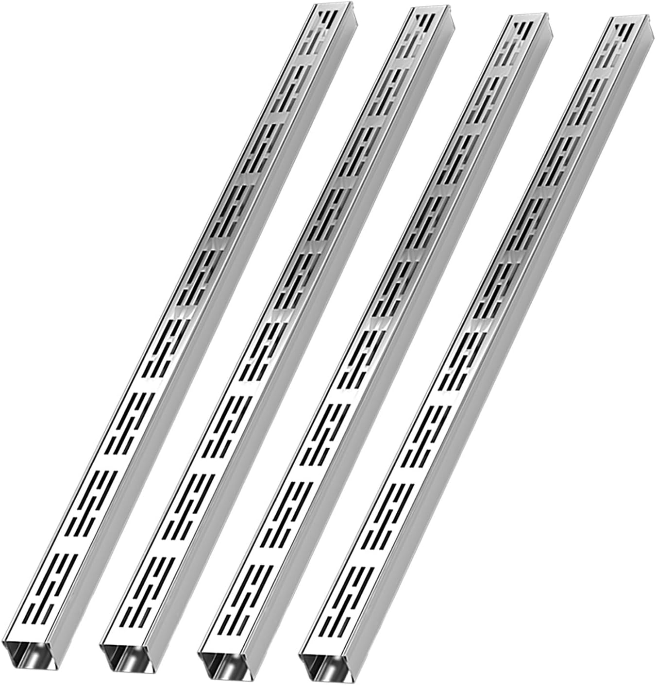 Channel Drain and Grate Kit - Stainless Steel Linear Drainage System for Yard and Driveway