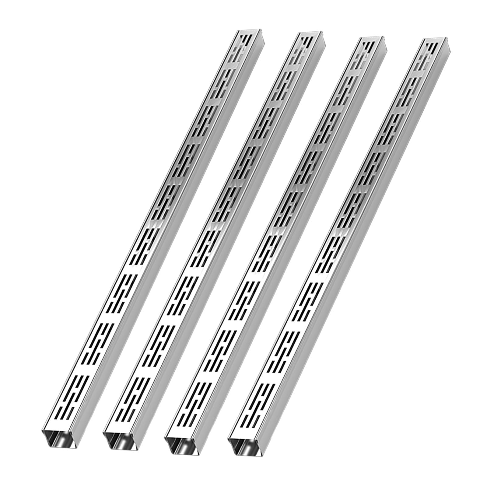 SUS Slim Trench Drainage System for Concrete and Yard - Driveway Drainage Channel with Removable Cover(7x3cm 4pack)