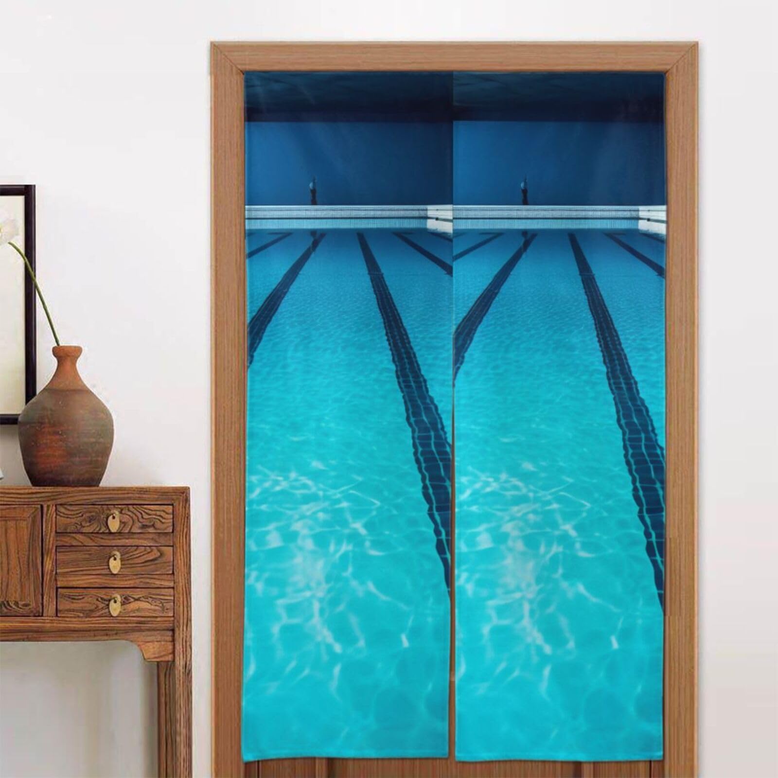 Noren rideau de porte BAFAFA bleu pour une ambiance douce et poétique