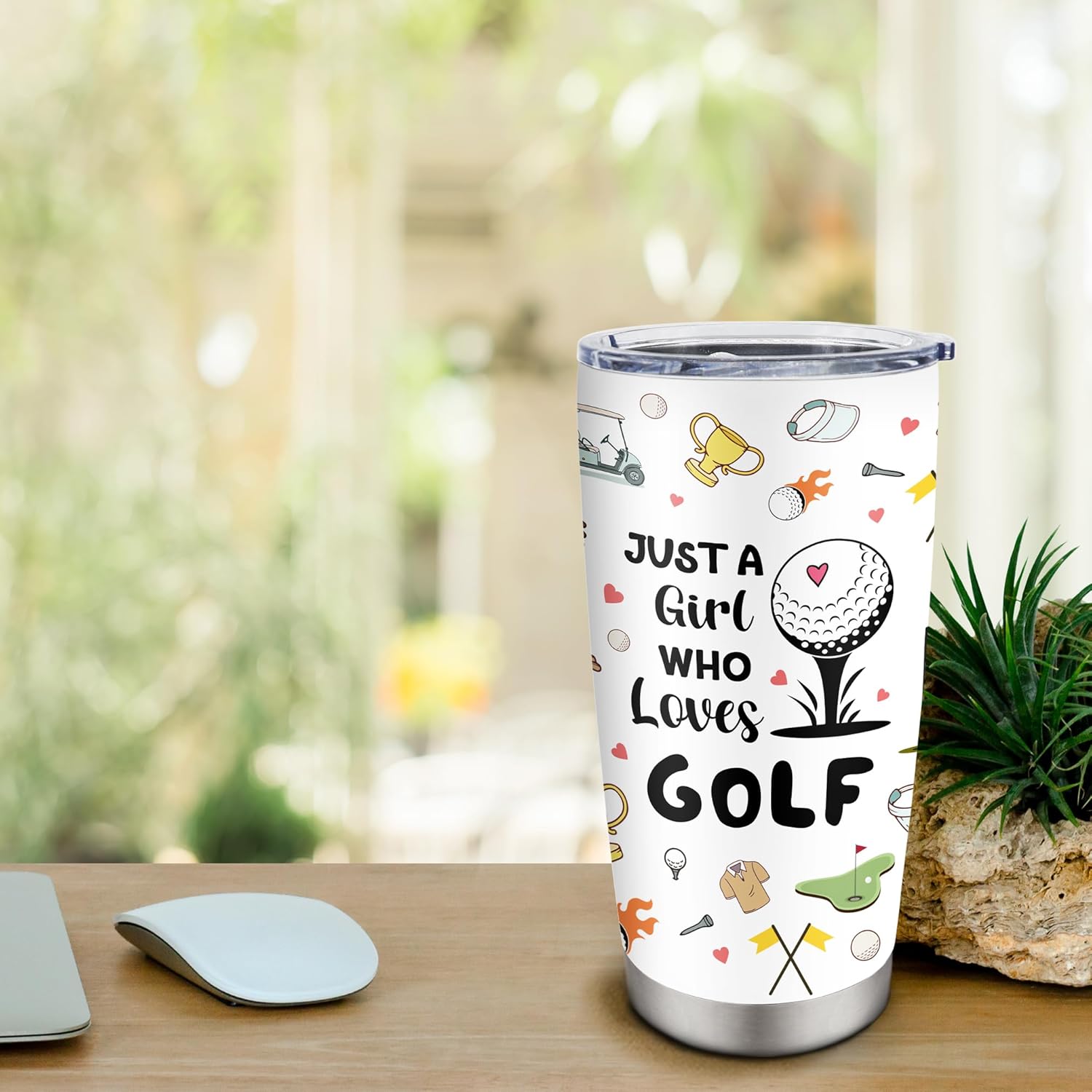 Christmas Golf Gifts for Girls/Women Tumbler 20oz 1pc, Funny Golf Themed Gifts, Birthday Gifts for Golf Lovers Players - Image 3
