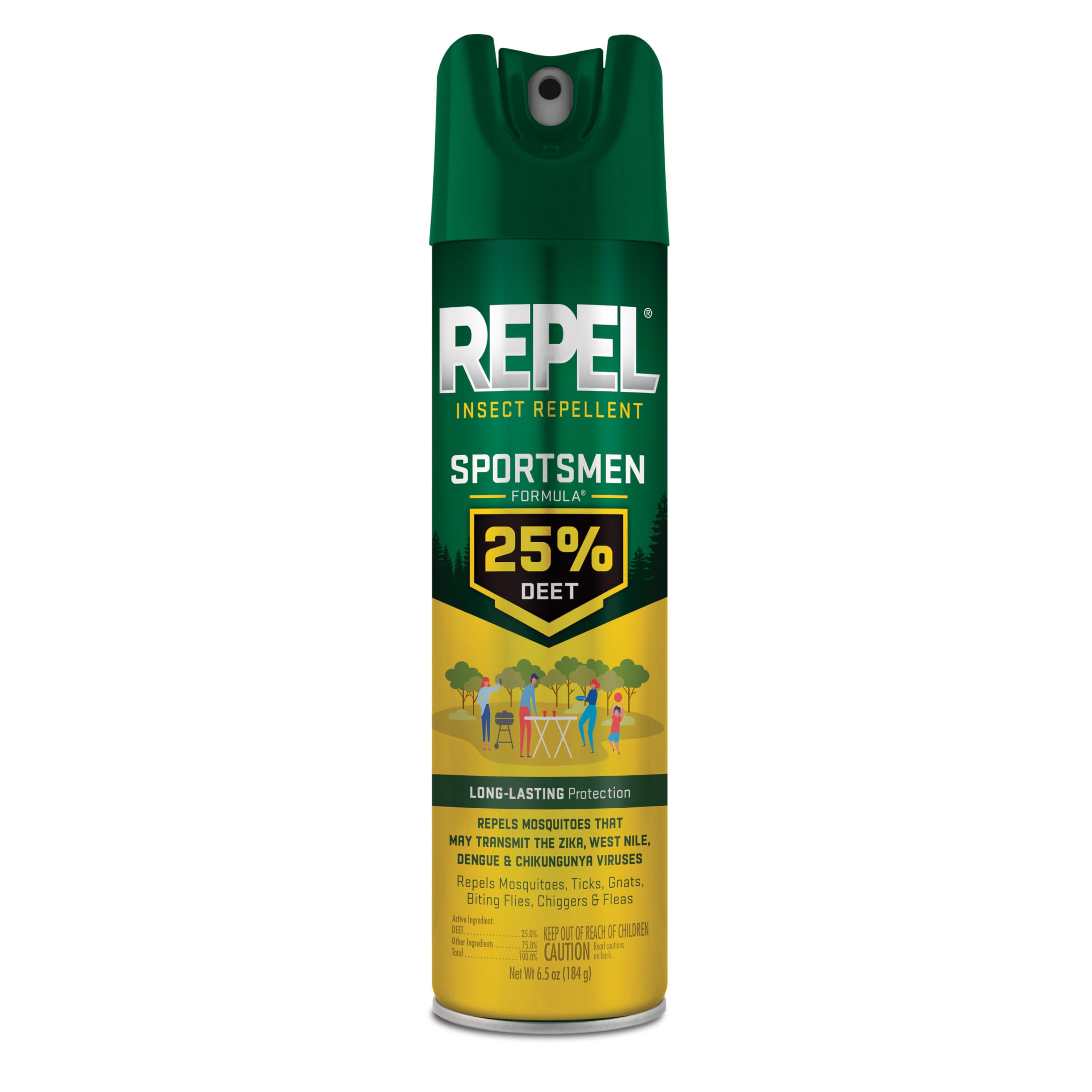 Repel Insect Repellent Sportsmen Formula 25% DEET 6.5 Ounces, Aerosol, 12 Pack