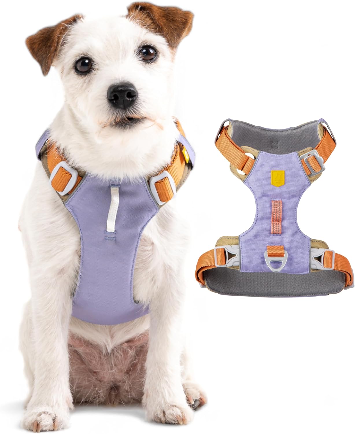 Woolly Wolf Alpha 360 Dog Harness L Lavender Mix - Dog Harness for Large Dogs Made of 100% Recycled Polyester Adjustable and Lightweight Perfectly Adjustable to the Dog Body