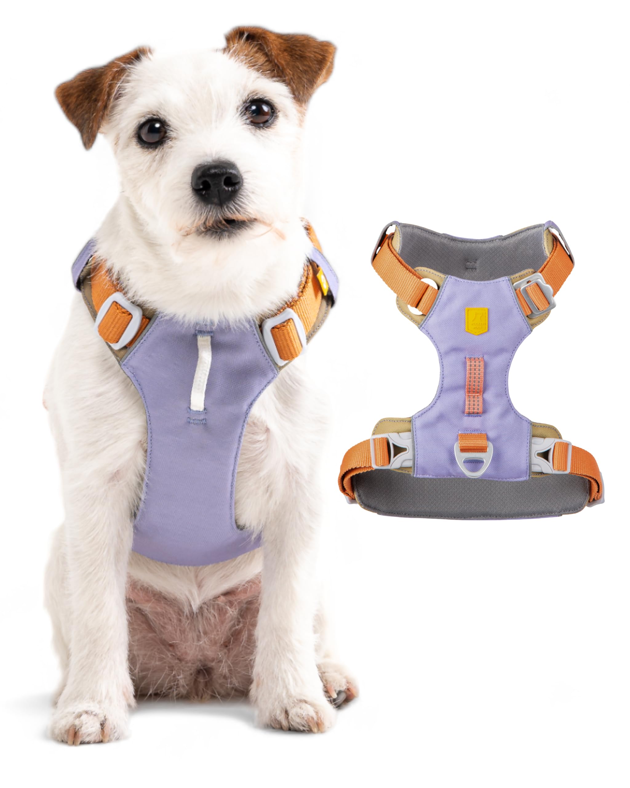 Woolly Wolf Alpha 360 Dog Harness S Lavendel Mix - Hundegeschirr für kleine Hunde aus 100% recyceltem Polyester, Verstellbar & leicht, Perfekt an den Hundekörper anpassbar