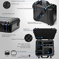 Vista 4 de Lekufee Funda rígida impermeable para DJI Mini 4 Pro/4/3 Pro/Mini 3, Fly More Combo, DJI RC 2/RC, RC N3/2/1 mando a distancia y accesorios
